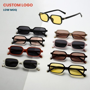 Gafas de Sol de Marca <span class=keywords><strong>Mumu</strong></span> para Mujer, Montura Completa Pequeña y Estrecha, Retro, con Logotipo Personalizado, Ligeras, Protección UV400, Vintage, Cuadradas, Rectangulares, con Estampado de Leopardo - Product Image 1