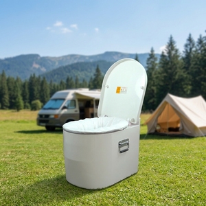 Toilette portable sans eau inodore avec couche de collecte sèche et conception d'étanchéité pour le camping - Product Image 1