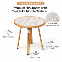 Ensemble de salle à manger d'extérieur 5 pièces toutes saisons, table et chaises de jardin imperméables et résistantes aux UV pour patio et appartement