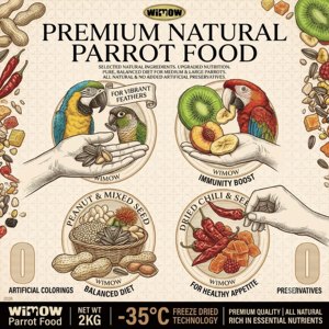WIMOW Nourriture pour perroquets Graines de tournesol Cacahuètes Piment Riche en protéines 2kg Pour grands perroquets Fabricant OEM Marque privée - Product Image 5