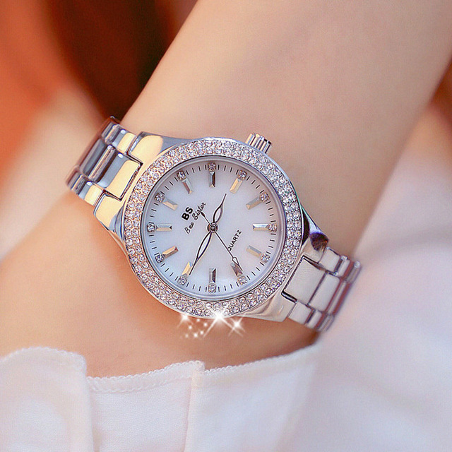 2021 BS 1258 Ladies Watches - Full Diamond Bracelet Rhinestones