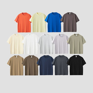 Vente en gros T-shirts unis vierges de haute qualité LOGO personnalisé imprimé T-shirt unisexe 100% coton T-shirts surdimensionnés pour hommes - Product Image 1