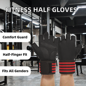 Gym Fitness <b>Gloves</b> with Wrist Support <b>Weight</b> Lifting Workout <b>Gloves</b> Breathable Anti Slip <b>Training</b> <b>Gloves</b> - Product Image 2