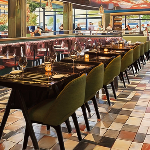 Juego de <span class=keywords><strong>muebles</strong></span> comerciales para cafetería, juego de mesas y sillas de restaurante de gama alta, - Product Image 2