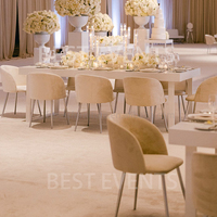 Chaises de salle à manger d'extérieur modernes de luxe en acier inoxydable, très vendues, avec dossier confortable