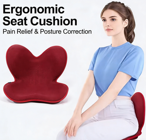 Cojín de Asiento de Espuma Viscoelástica, Soporte Lumbar y de Cadera Ortopédico, Corrección de Postura, Ergonómico, para <span class=keywords><strong>Silla</strong></span> de Oficina, para Exteriores, para Mujeres - Product Image 1