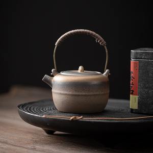 MSH, tetera de cerámica china con haz de manzana, tetera de gres Retro de cocción antigua - Product Image 3
