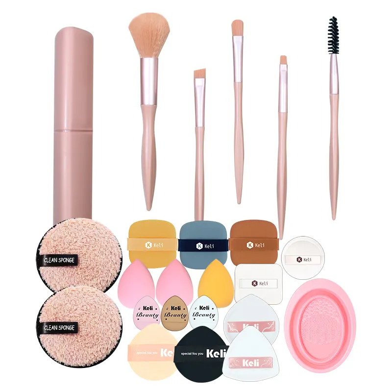 Luxe Make-Up Tool Set Make-Up Borstel Set Make-Up Spons Eigen Merk Aangepast