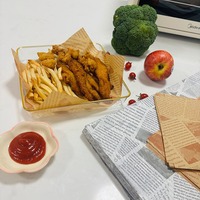 Doublures en papier imprimé résistant à l'eau et inoffensif pour friteuses à air de plusieurs tailles