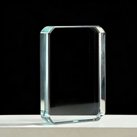 Presse-papiers en verre cristal transparent vierge de différentes formes, personnalisable avec gravure laser et impression couleur, bloc de cristal