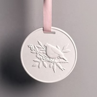 Diffuseur d'huiles essentielles en céramique écologique avec logo personnalisé pour la maison, la voiture, la garde-robe, diffuseur de parfum en forme de disque