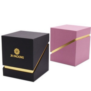Boîte à souvenirs personnalisée pour demande en mariage de demoiselle d'honneur avec pelliculage brillant et gaufrage à chaud doré, boîte à bougies vide pour la fête nuptiale - Product Image 3