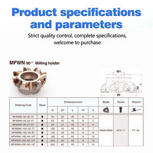 Frese CNC MFWN90, Fresa a Disco MFWN90-50/63/80/100, Fresa Volante a Bassa Resistenza per Fresatura Frontale, ODM OEM - Product Image 2