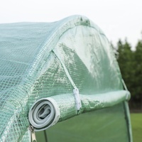 Kit de serre polytunnel monocanal à faible coût avec structure métallique, écologique et protection UV pour la croissance des plantes