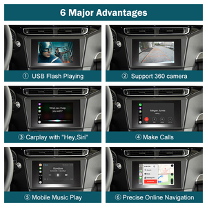 Road Top <span class=keywords><strong>CarPlay</strong></span> <span class=keywords><strong>sans</strong></span> <span class=keywords><strong>fil</strong></span> pour <span class=keywords><strong>Peugeot</strong></span> 408 508 <span class=keywords><strong>2008</strong></span>/Citroen /DS 7 "écran miroir lien AirPlay Android Interface automatique jeu de voiture - Product Image 4