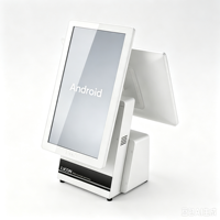 Système POS LICON tout-en-un double écran tactile T15.6 Android RK3568 avec scanner 1D/2D et imprimante thermique 58 mm pour supermarché