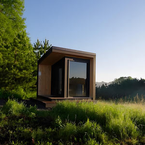 Sauna extérieur pour 4 personnes OEM/ODM en bois massif avec fonction vapeur et vestiaire, vente directe d'usine - Product Image 6