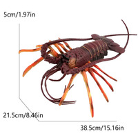 Modèles d'animaux marins en PVC massif, simulés et assemblés, pour l'exportation, représentant Homard et Homard de Boston, ornements et souvenirs d'aquarium