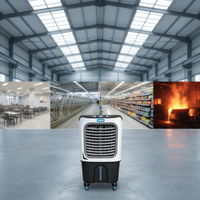 Ventilateurs mobiles de refroidissement d'air Nffan NF-LF à haute efficacité avec humidification confortable et pales en plastique industrielles pour une ventilation efficace