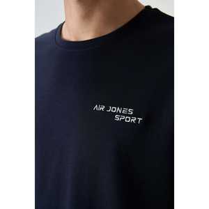 Conjunto Deportivo Azul Marino para Hombre, Algodón, Corte Holgado, Casual, Transpirable, Estilo Adulto, Simple - Product Image 6