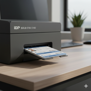 Impresora de tarjetas de identificación de PVC de doble cara IDP Solid, máquina profesional de impresión de tarjetas de plástico de doble cara para oficina, banco, escuela - Product Image 3