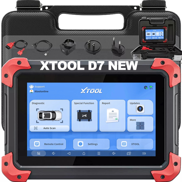 USA Warehouse XTOOL D7 Profissional Automotive Diagnostic Device Car Key Programmer Machine Airbag Reset Tool with 36+ Functions