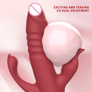 Vibrador de Conejo Rojo JT Adult Toys 2 en 1, Recargable por USB, Impermeable, con Vibración Potente para el Punto G - Product Image 4