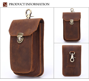 Borsa per attrezzi in vita in vera pelle da lavoro custodia per cintura resistente guaina torce portacoltelli tascabile con anello per penna - Product Image 2