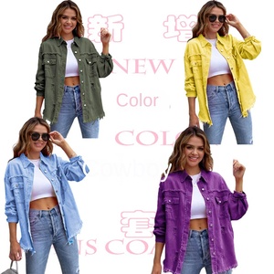 <span class=keywords><strong>Veste</strong></span> <span class=keywords><strong>en</strong></span> <span class=keywords><strong>jean</strong></span> déchirée <span class=keywords><strong>mi</strong></span>-<span class=keywords><strong>longue</strong></span> de style europé<span class=keywords><strong>en</strong></span> et américain vintage 2025, haut décontracté à manches longues et col à revers pour femmes, automne-hiver - Product Image 2