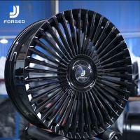 Jantes forgées de luxe personnalisées DJJ noires 5x120 5x112 à rayons multiples pour Mercedes W223 W214 W206 X167 X290 Land Rover Range Rover