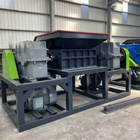 Trituradora de Doble Eje Resistente al Desgaste, Máquina Industrial para Triturar Residuos Sólidos, para Procesamiento de Chatarra, Vehículos, Caucho, Plástico y Textiles