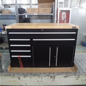 Armadio portaoggetti in metallo da 60 pollici con piano di lavoro in <span class=keywords><strong>legno</strong></span>/cassetta degli <span class=keywords><strong>attrezzi</strong></span> in acciaio - Product Image 4