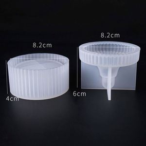 Fast Delivery New Style Round Striped Storage <b>Box</b> Resin Silicone Mold DIY Crown Shape Crystal <b>Cake</b> Tools - Product Image 4