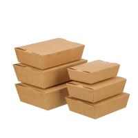 Scatola per il Pranzo Biodegradabile, Confezione per Alimenti Usa e Getta in Carta Kraft, Fornitura Personalizzata di Fabbrica, Scatola in Carta Marrone per Alimenti