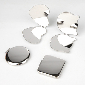 Xách tay hai mặt thanh lịch Vanity gương du lịch trang điểm mỹ phẩm gương 1X gấp kim loại Túi mỹ phẩm Vanity gương - Product Image 6