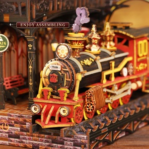 Support de livre en bois DIY - Jouet assemblé à la main avec design stéréoscopique de cabane à plateforme zéro, <span class=keywords><strong>puzzle</strong></span> <span class=keywords><strong>3D</strong></span> de 101 à 500 pièces, pour les 14 ans et plus - Product Image 5