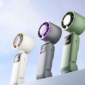 Mini Ventilador Recargable USB de 2000 mAh con Pantalla LED, Compresión de Aire Frío Ajustable para Auto, Refrigeración Portátil - Product Image 2