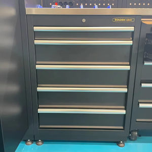 ตู้เหล็กแข็งแรงทนทานพร้อมตู้ติดผนัง 2 ตู้ สำหรับใช้งานกลางแจ้งและโรงเรียน สถานีจัดเก็บเครื่องมือซ่อมรถยนต์ โต๊ะทำงานดีไซน์ทันสมัย - Product Image 3