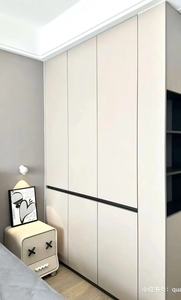 Armario doble de estilo moderno con material de puerta de MDF de diseño en línea para muebles de dormitorio de hogar o hotel para uso en apartamentos - Product Image 4