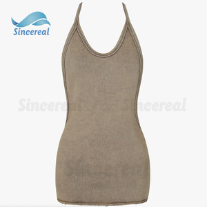 Abiti Firmati 2026 per <span class=keywords><strong>Donna</strong></span>, Vestito Estivo Casual in <span class=keywords><strong>Cotone</strong></span> Lavorato a Maglia con Schiena Scoperta, Mini Abiti Traspiranti per <span class=keywords><strong>Donna</strong></span> - Product Image 4