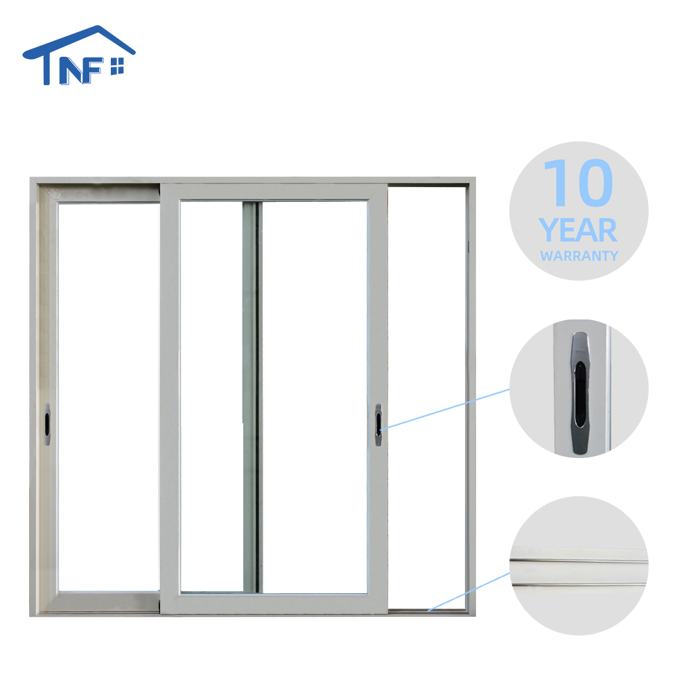 3 Tracks 4 Panels Patio Aluminum Sliding Door With Fly Screen · image 5