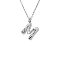 Milskye bijoux personnalisés à la mode en argent sterling 925 plaqué or 18 carats pendentif lettre liquide dôme organique collier fin