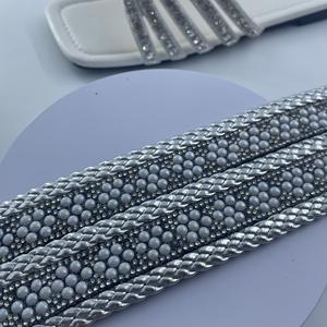 زخارف أحذية منسوجة بالجملة من المصنعين مع الكريستال واللؤلؤ لإكسسوارات الأحذية - Product Image 4