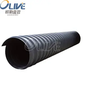 Large diameter black hdpe double wall corrugated 700mm corrugated plastic culvert pipe 18 inch drainage pipe culvert pipe prices