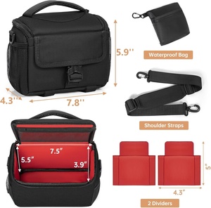 Sac de transport pour appareil photo - Étui antichoc et résistant à l'eau compatible avec les appareils photo <span class=keywords><strong>Canon</strong></span> EOS R50, <span class=keywords><strong>M50</strong></span>, Powershot SX540, SX70, etc. - Product Image 4