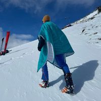 Manta de Estadio Acolchada de Vellón de 350 GSM, Gruesa, Impermeable, a Prueba de Viento y Lavable a Máquina para Camping al Aire Libre, Picnic y Playa