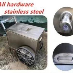 Stainless Steel 2-wheel <strong>Cart</strong> Selling Ice Cream and Popsicles for <strong>Small</strong> Business - Product Image 4