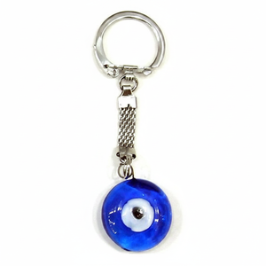 Porte-clés rond en verre Evil Eyes 9X3 CM Design unique Evil Eye pour le style et la protection - Product Image 2
