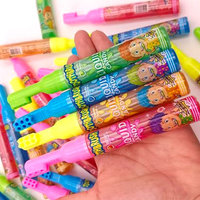 Bonbons liquides acidulés en forme de brosse à dents, saveur fruitée, étiquette privée personnalisée en gros