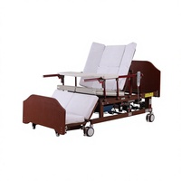 Lit médical électrique multifonctionnel manuel avec dossier réglable et barrières de sécurité latérales pour les soins quotidiens à domicile des personnes âgées et des patients à long terme